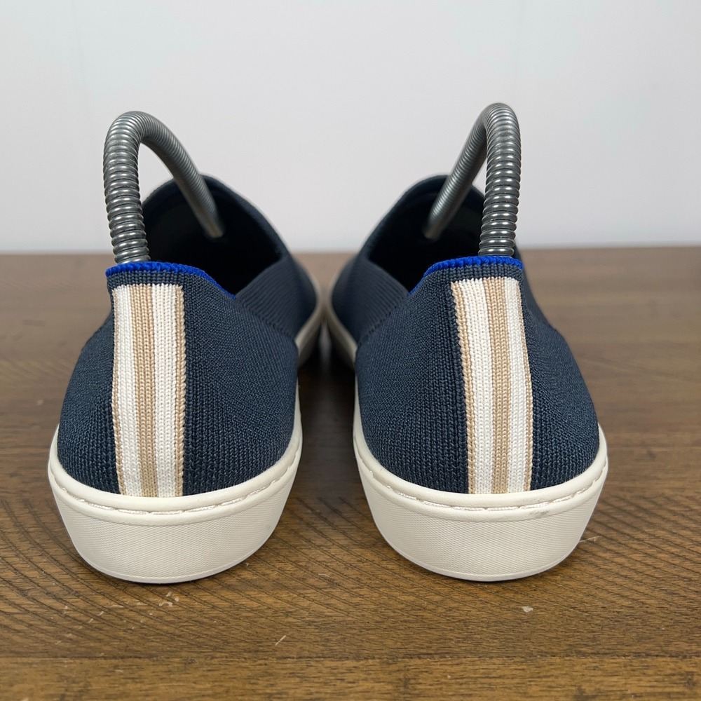 Rothy's Shoes Women 8.5 Navy Blue Original Slip On Sneaker Casual Comfort Tennis - Picture 4 of 10